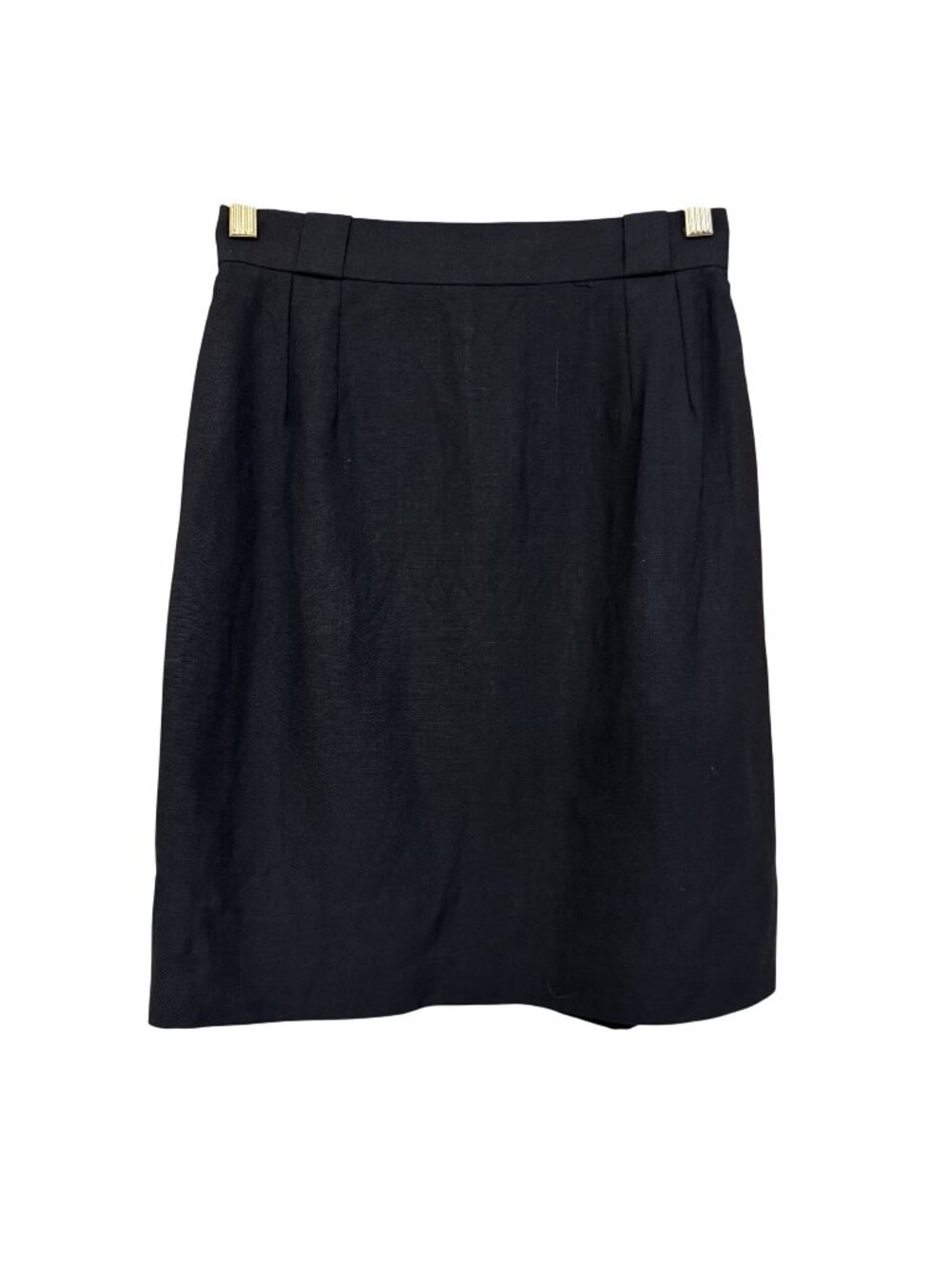 Lanvin Paris Black Wool Blend Skirt Size 38 Classic Knee Length‎ US Small